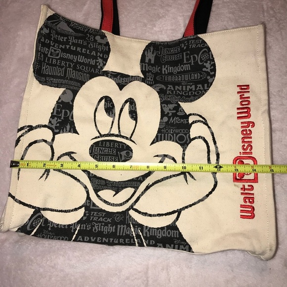 Walt Disney World Canvas Tote Bag Mickey Mouse - Picture 5 of 13